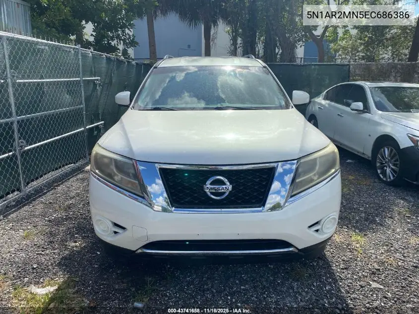 5N1AR2MN5EC686386 2014 Nissan Pathfinder Platinum/S/Sl/Sv