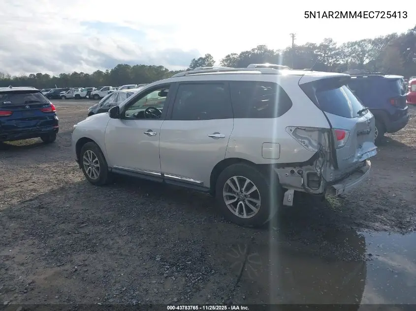 5N1AR2MM4EC725413 2014 Nissan Pathfinder Sl