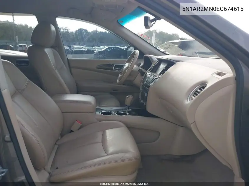 5N1AR2MN0EC674615 2014 Nissan Pathfinder Sl