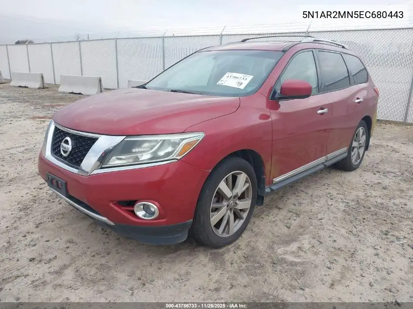 5N1AR2MN5EC680443 2014 Nissan Pathfinder Platinum