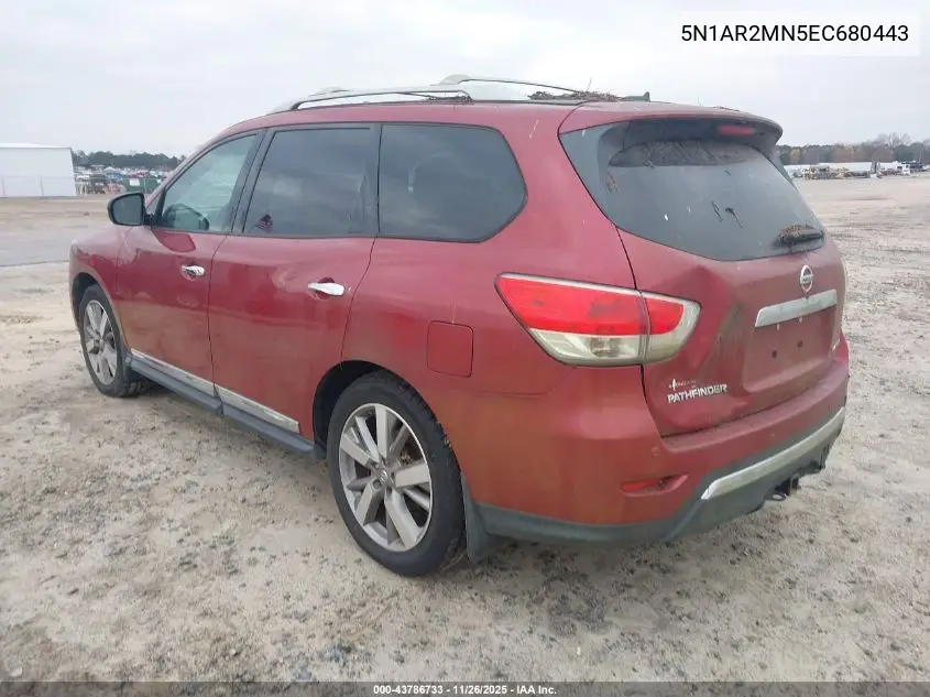5N1AR2MN5EC680443 2014 Nissan Pathfinder Platinum