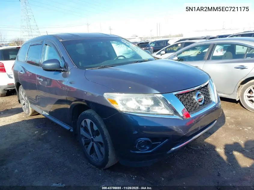 5N1AR2MM5EC721175 2014 Nissan Pathfinder Platinum/S/Sl/Sv