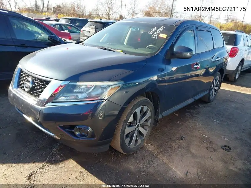 5N1AR2MM5EC721175 2014 Nissan Pathfinder Platinum/S/Sl/Sv