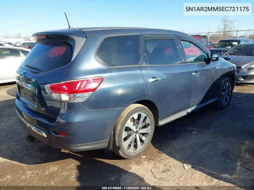 5N1AR2MM5EC721175 2014 Nissan Pathfinder Platinum/S/Sl/Sv