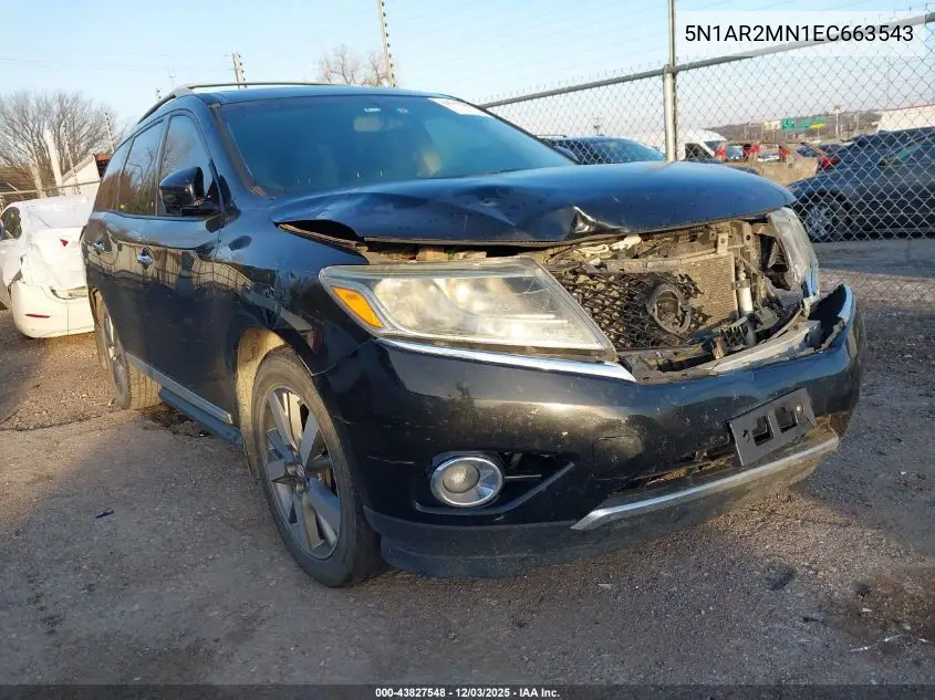 5N1AR2MN1EC663543 2014 Nissan Pathfinder Platinum