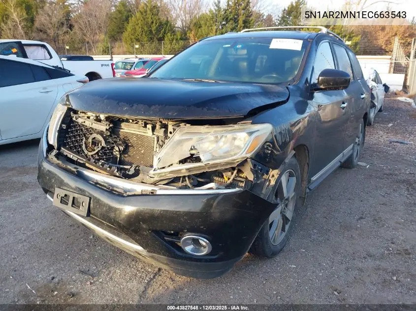 5N1AR2MN1EC663543 2014 Nissan Pathfinder Platinum