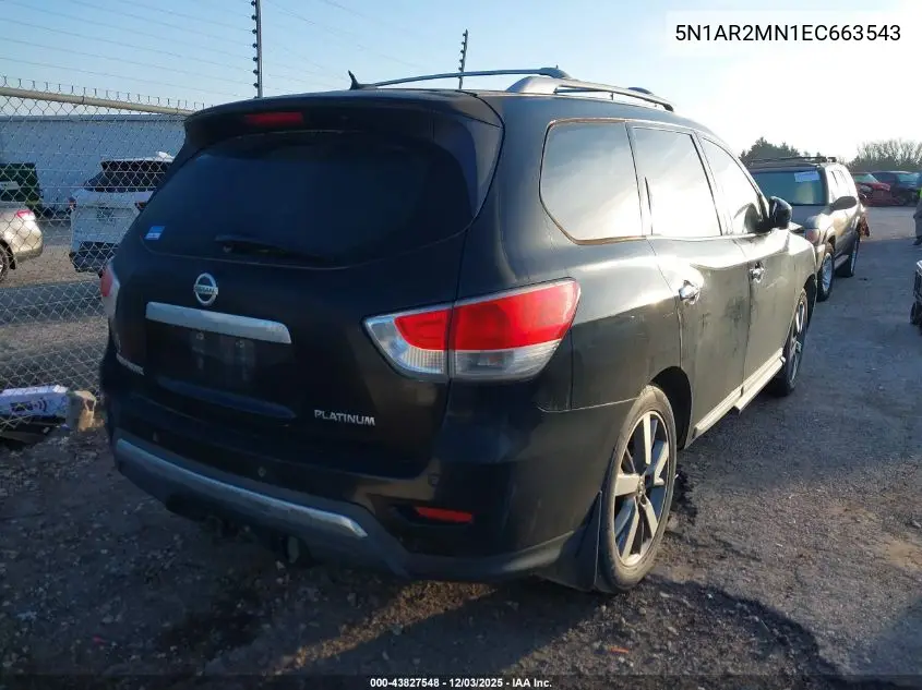 5N1AR2MN1EC663543 2014 Nissan Pathfinder Platinum
