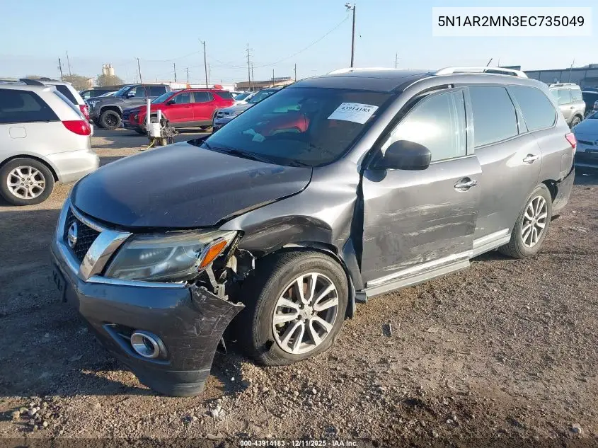 5N1AR2MN3EC735049 2014 Nissan Pathfinder Sl