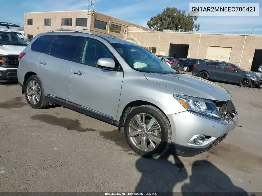 5N1AR2MN6EC706421 2014 Nissan Pathfinder Platinum