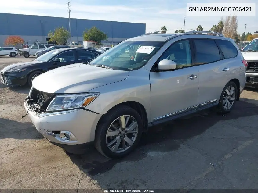 5N1AR2MN6EC706421 2014 Nissan Pathfinder Platinum