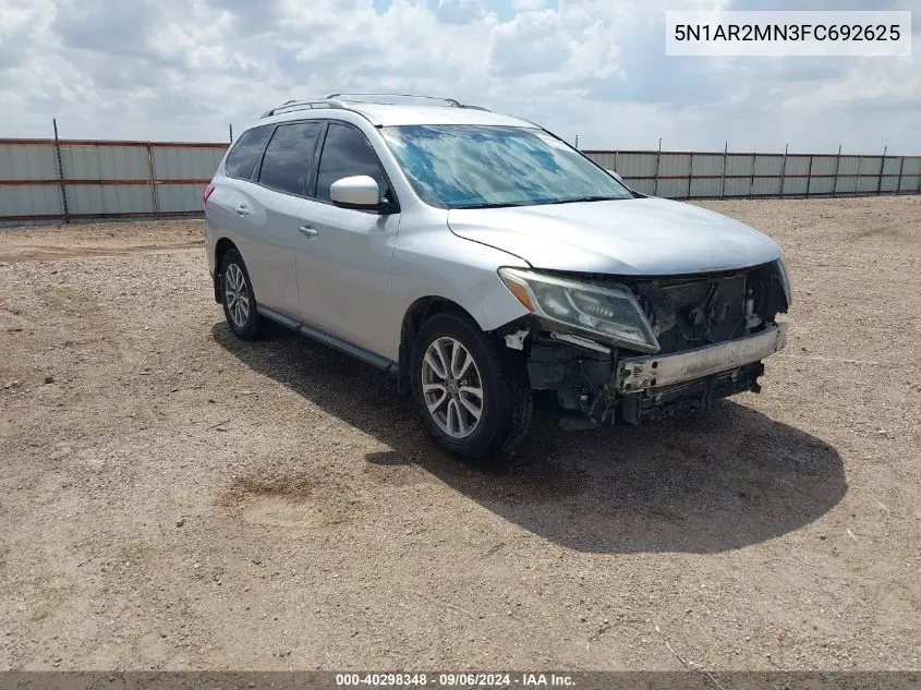 2015 Nissan Pathfinder S VIN: 5N1AR2MN3FC692625 Lot: 40298348