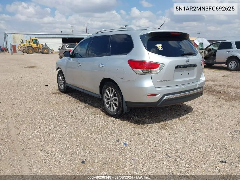 2015 Nissan Pathfinder S VIN: 5N1AR2MN3FC692625 Lot: 40298348