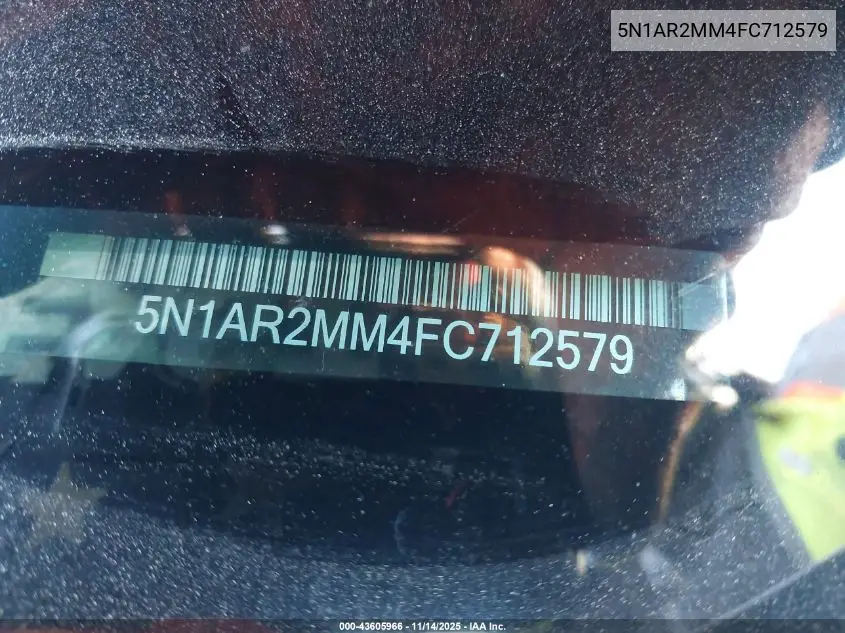 5N1AR2MM4FC712579 2015 Nissan Pathfinder S
