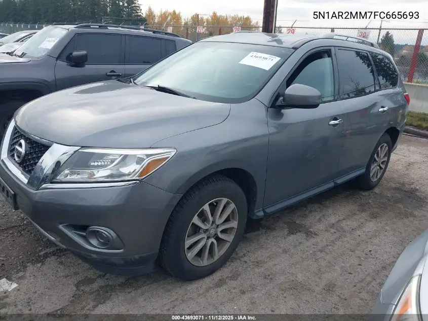 5N1AR2MM7FC665693 2015 Nissan Pathfinder Platinum/S/Sl/Sv