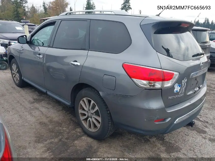 5N1AR2MM7FC665693 2015 Nissan Pathfinder Platinum/S/Sl/Sv