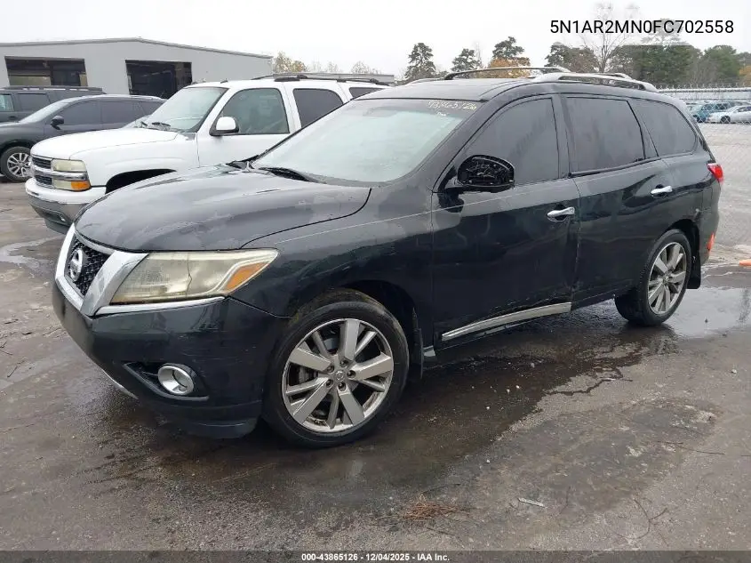 5N1AR2MN0FC702558 2015 Nissan Pathfinder Platinum