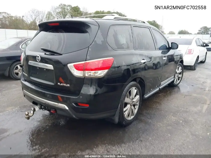 5N1AR2MN0FC702558 2015 Nissan Pathfinder Platinum