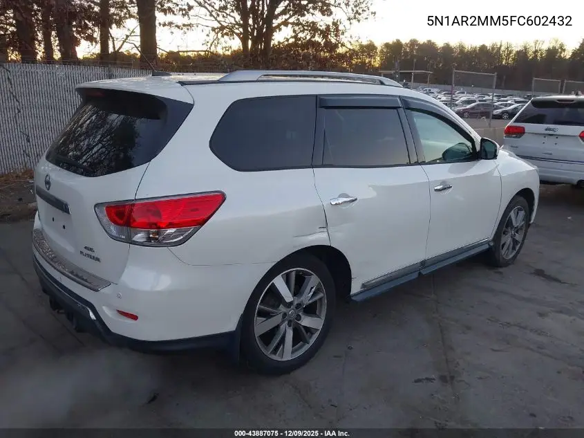5N1AR2MM5FC602432 2015 Nissan Pathfinder Platinum/S/Sl/Sv