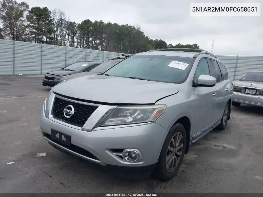 5N1AR2MM0FC658651 2015 Nissan Pathfinder Sl