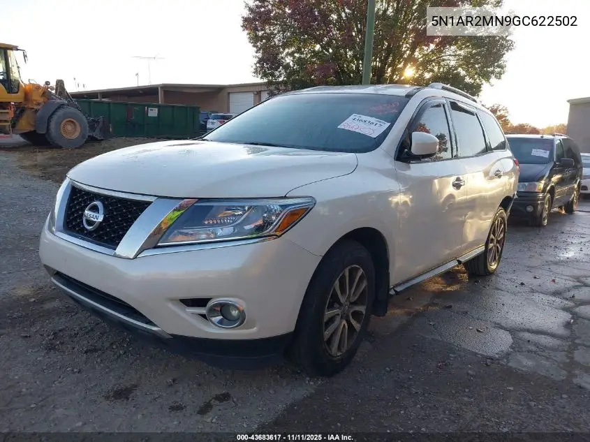 5N1AR2MN9GC622502 2016 Nissan Pathfinder Sv