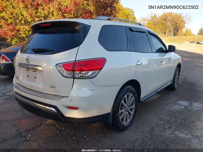 5N1AR2MN9GC622502 2016 Nissan Pathfinder Sv
