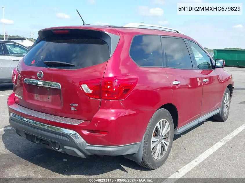 2017 Nissan Pathfinder Sl VIN: 5N1DR2MMXHC679829 Lot: 40293173