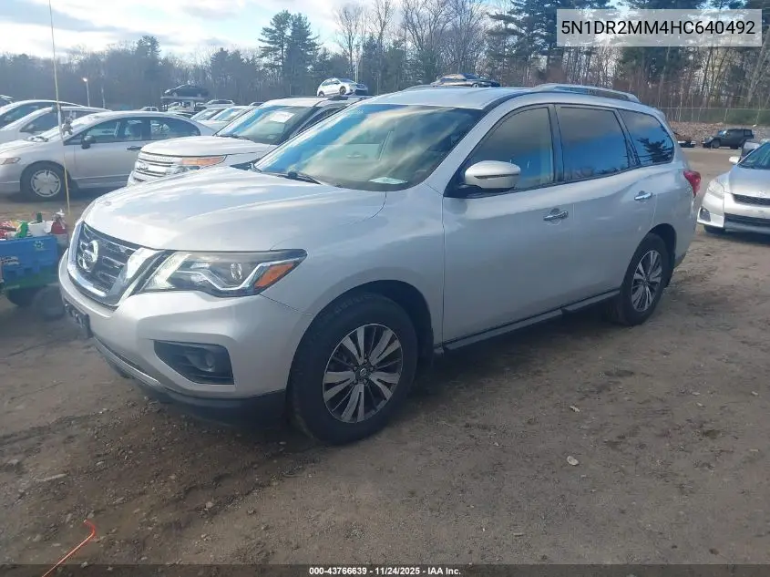 5N1DR2MM4HC640492 2017 Nissan Pathfinder S