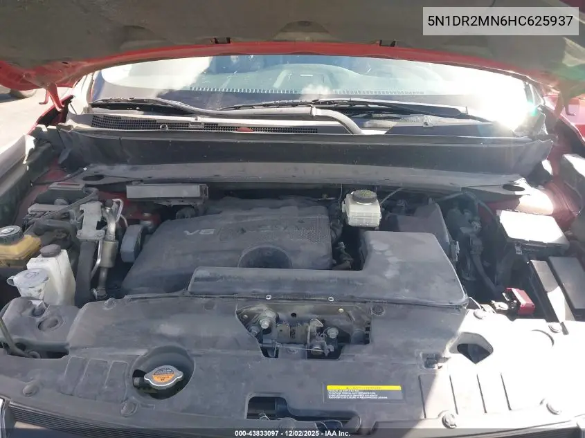 5N1DR2MN6HC625937 2017 Nissan Pathfinder S