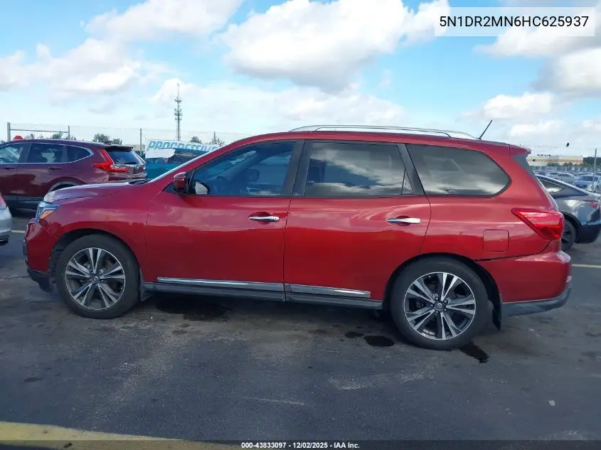 5N1DR2MN6HC625937 2017 Nissan Pathfinder S