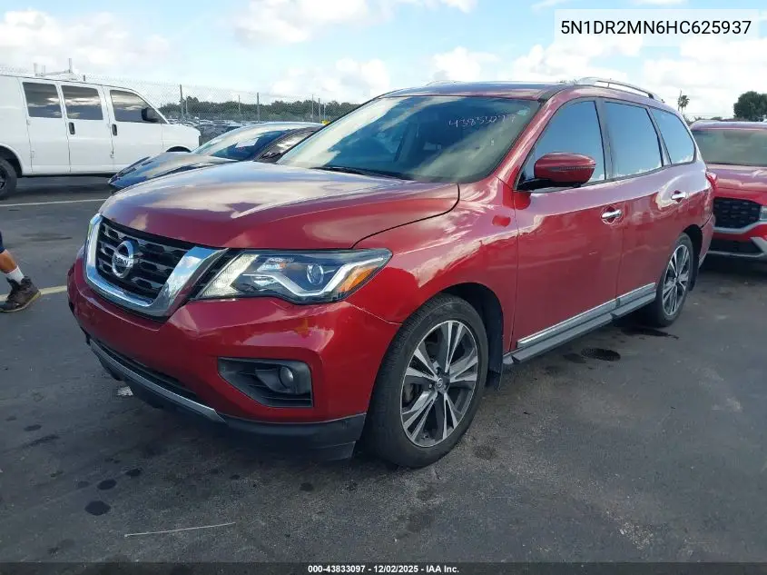 5N1DR2MN6HC625937 2017 Nissan Pathfinder S