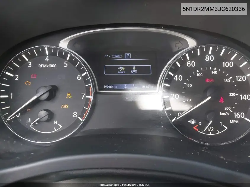 5N1DR2MM3JC620336 2018 Nissan Pathfinder Platinum