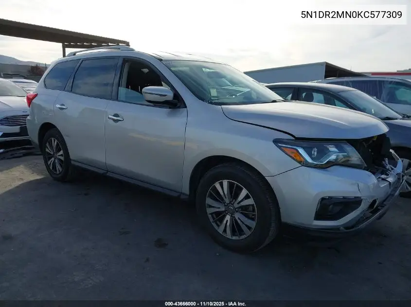 5N1DR2MN0KC577309 2019 Nissan Pathfinder Sv