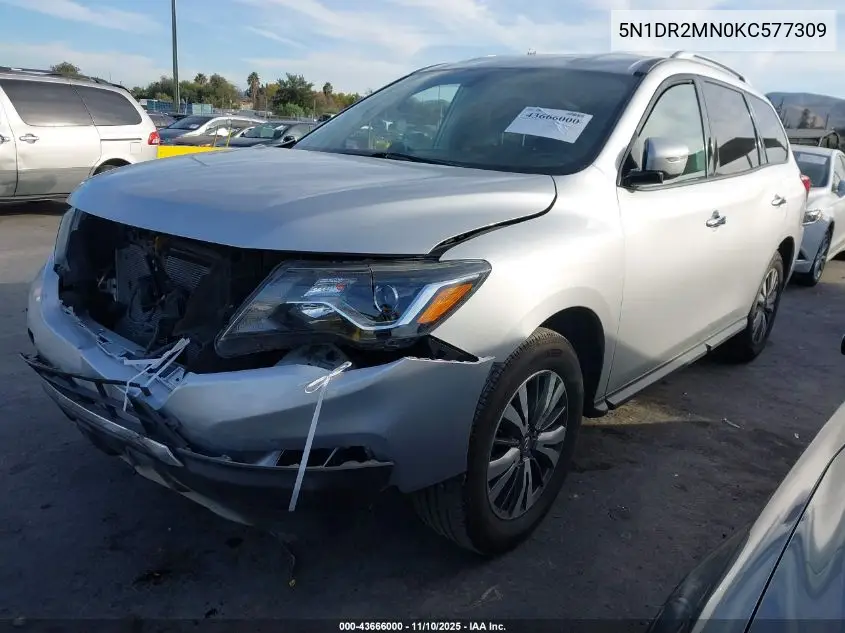 5N1DR2MN0KC577309 2019 Nissan Pathfinder Sv