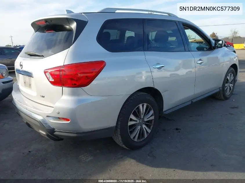 5N1DR2MN0KC577309 2019 Nissan Pathfinder Sv