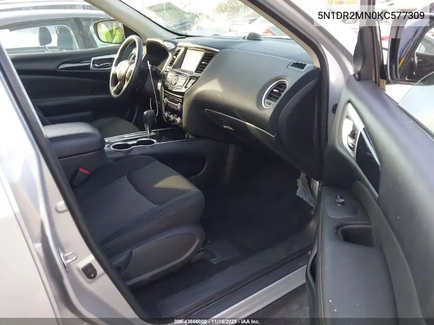 5N1DR2MN0KC577309 2019 Nissan Pathfinder Sv