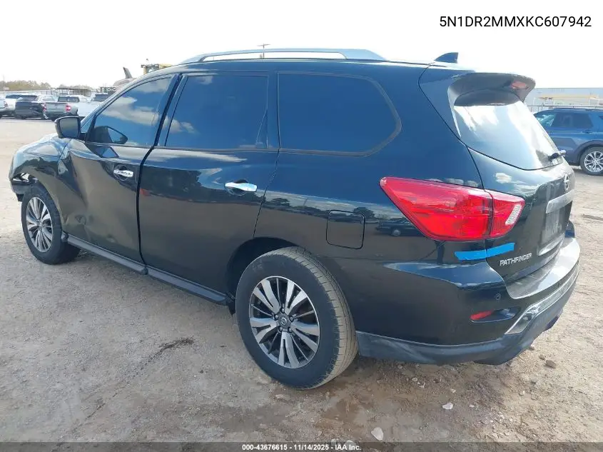 5N1DR2MMXKC607942 2019 Nissan Pathfinder Sl