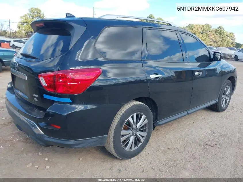 5N1DR2MMXKC607942 2019 Nissan Pathfinder Sl