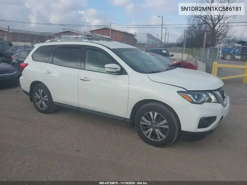 5N1DR2MN1KC586181 2019 Nissan Pathfinder Sv