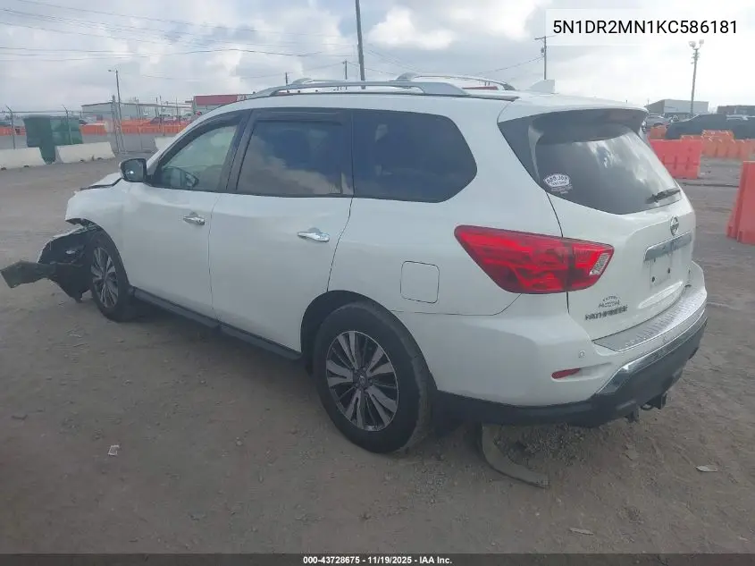5N1DR2MN1KC586181 2019 Nissan Pathfinder Sv