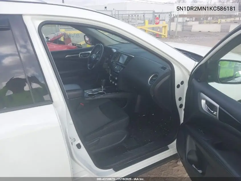 5N1DR2MN1KC586181 2019 Nissan Pathfinder Sv