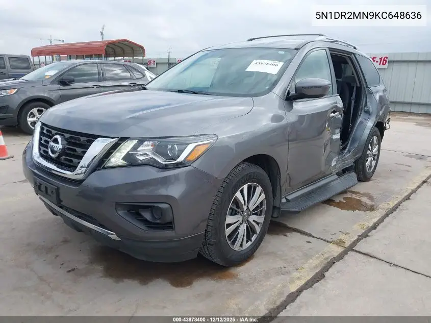 5N1DR2MN9KC648636 2019 Nissan Pathfinder S