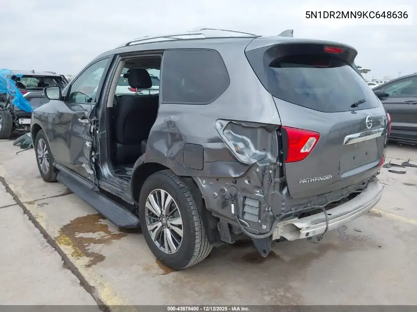 5N1DR2MN9KC648636 2019 Nissan Pathfinder S