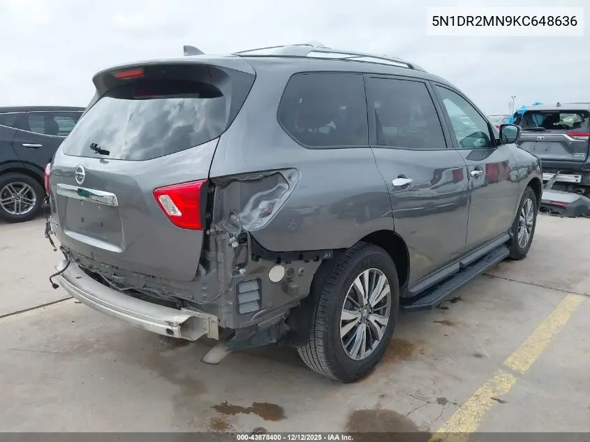 5N1DR2MN9KC648636 2019 Nissan Pathfinder S