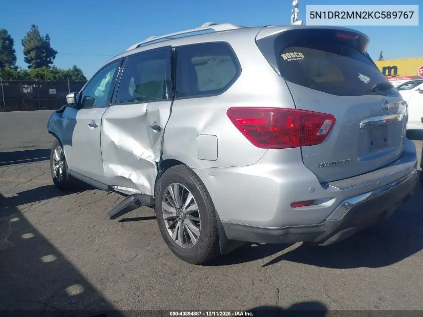 5N1DR2MN2KC589767 2019 Nissan Pathfinder Sl