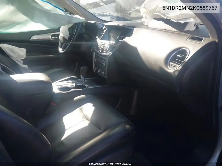 5N1DR2MN2KC589767 2019 Nissan Pathfinder Sl
