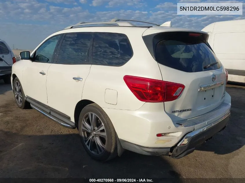 2020 Nissan Pathfinder Platinum 4Wd VIN: 5N1DR2DM0LC598296 Lot: 40270568