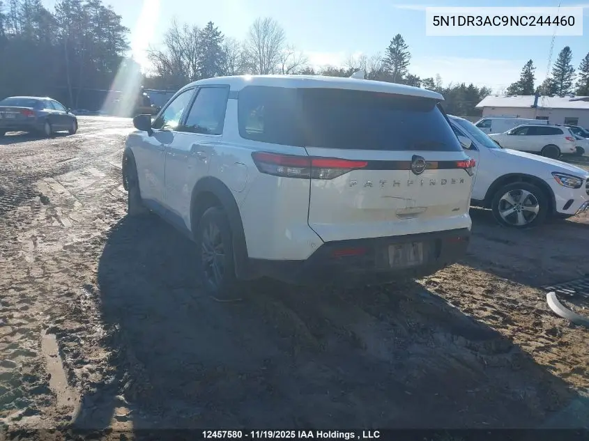 5N1DR3AC9NC244460 2022 Nissan Pathfinder S