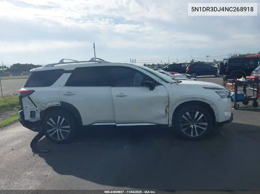 5N1DR3DJ4NC268918 2022 Nissan Pathfinder Platinum 4Wd