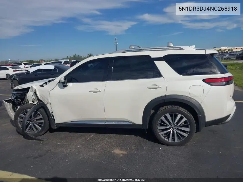 5N1DR3DJ4NC268918 2022 Nissan Pathfinder Platinum 4Wd