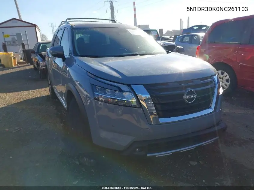 5N1DR3DK0NC261103 2022 Nissan Pathfinder Platinum 4Wd